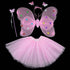 halloween Costumes for girl Cosplay Fairy Princess Butterfly Wings +Headband+Tutu Skirt - menochic